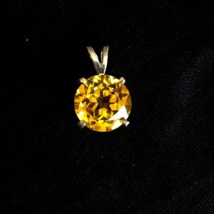 Elegant citrine silver Pendant for necklace